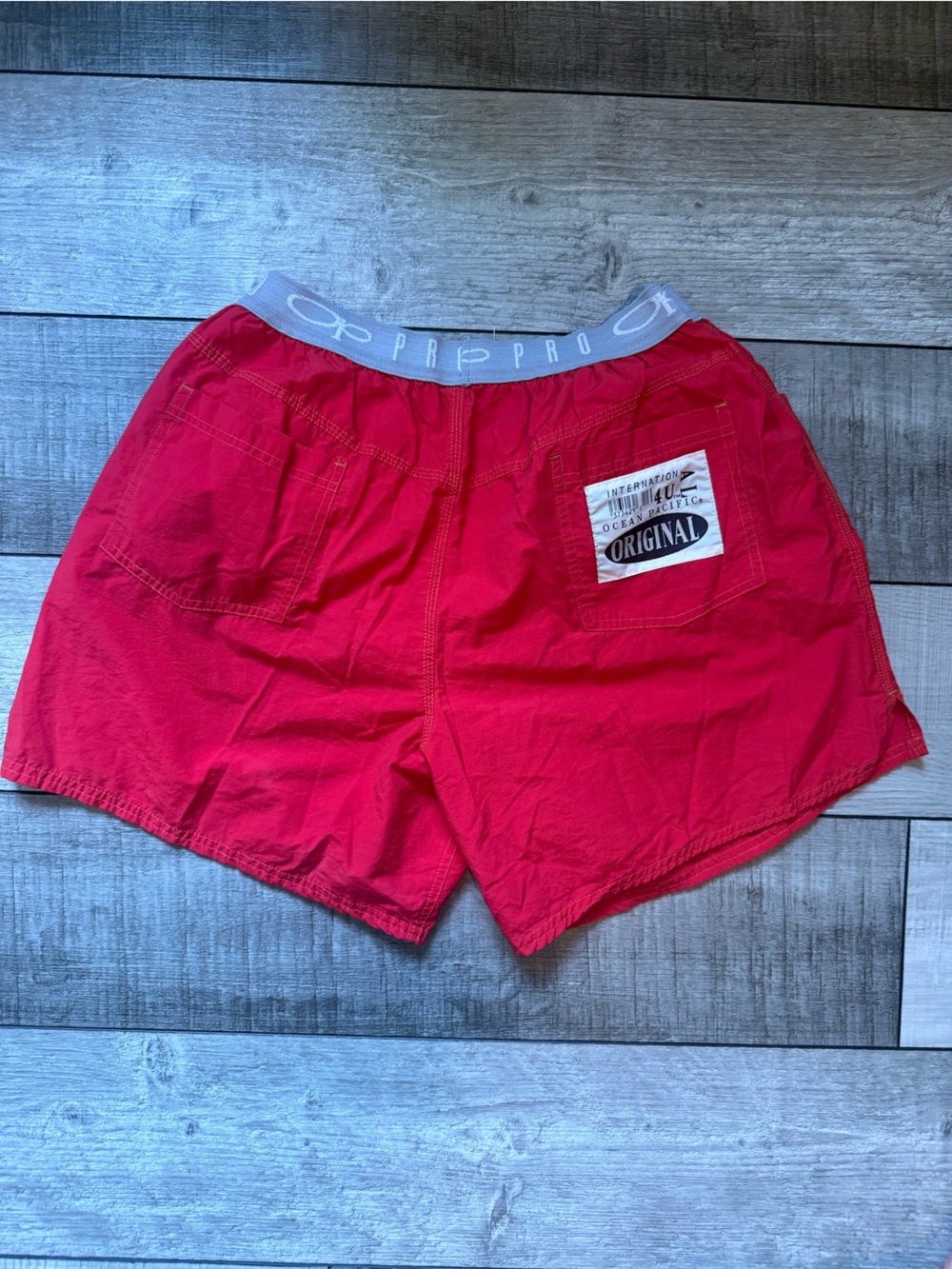 Ocean Pacific Vintage Red Men’s Swim Shorts - Picture 4 of 5